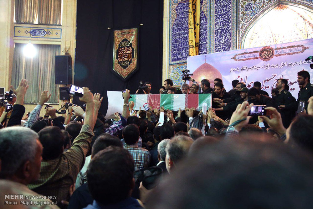 مراسم تشییع پیکر سردار شهید حسین همدانی در تهران برگزار شد +عکس