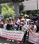 تجمع دانشجویان و فارغ‌التحصیلان دانشگاه صنعت نفت در اعتراض به بدقولی دولت +تصاویر