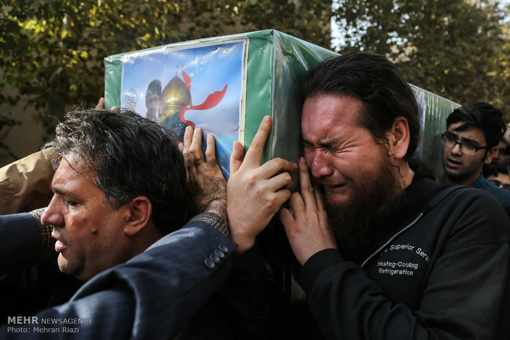 تشییع پیکر شهید افغانستانی در دانشگاه تهران