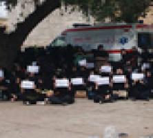 اعتصاب غذای دانشجویان در مقابل دفتر معاون دانشجویی +فیلم و عکس