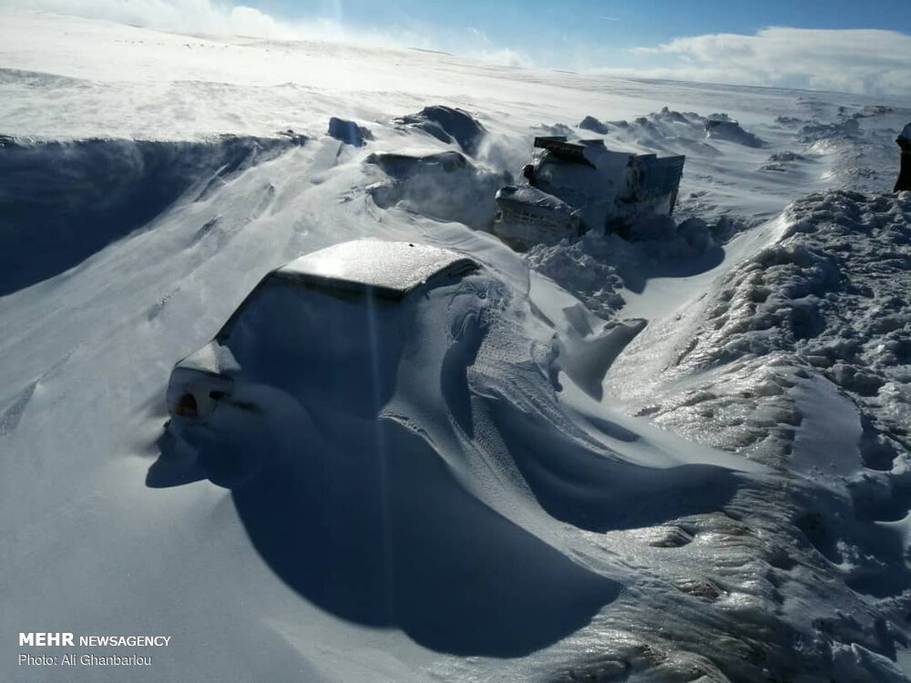 برف زیبا در چاراویماق آذربایجان 