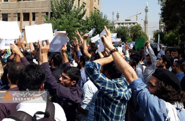 تجمع دانشجویان در اعتراض به کشتار مسلمانان در کشمیر +عکس