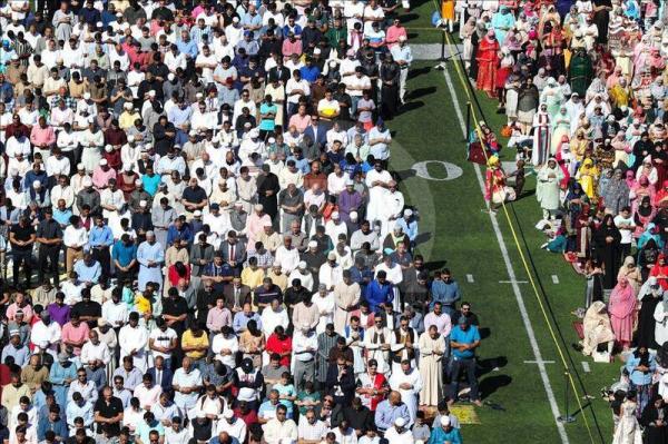اقامه نماز عید قربان مسلمانان در آمریکا