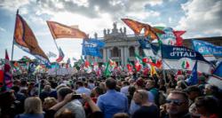 تظاهرات ضد دولتی در ایتالیا