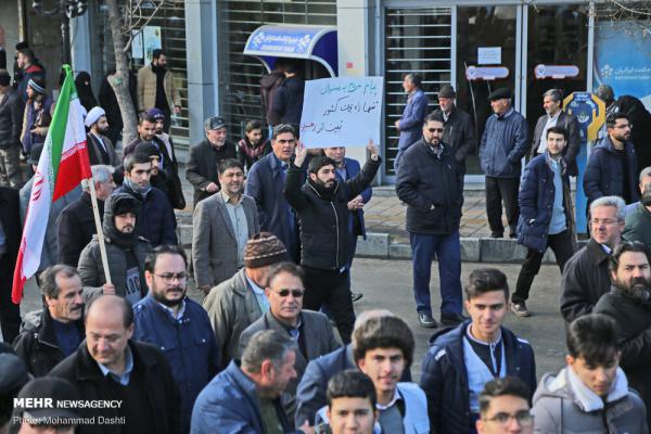 راهپیمایی مردم اردبیل در محکومیت اغتشاشگران