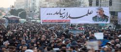 تشییع پیکر شهدا از دانشگاه تهران به میدان آزادی/ خروش ملت ایران برای انتقام سخت +تصاویر و فیلم