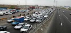ترافیک سنگین در محور خروجی تهران