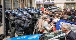 برخورد خشن با مردم توسط پلیس آلمان