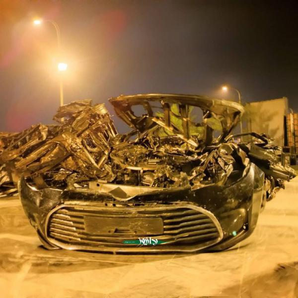 تصاویری از باقی مانده خودروهای سرداران مقاومت در بغداد