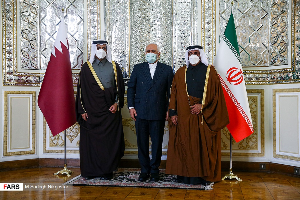 تصاویر| دیدار وزیر امور خارجه قطر با ظریف