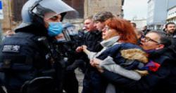 ببینید| سرکوب معترضان به قرنطینه توسط پلیس آلمان