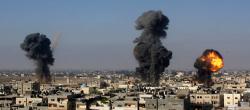 ببینید| بمباران غزه در زمان پخش زنده شبکه الجزیزه