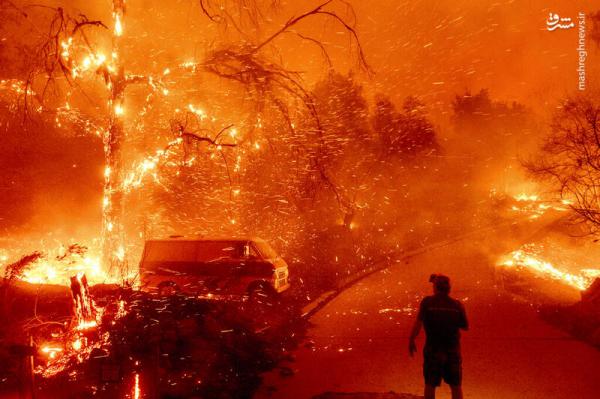 تصاویر وحشتناک از آتش سوزی در کالیفرنیا