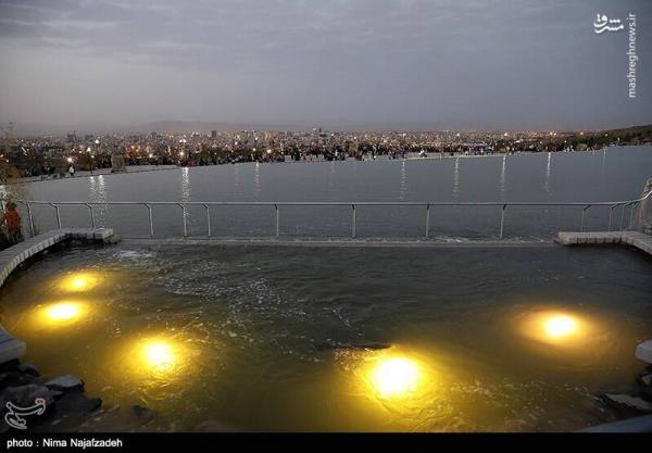 تصاویر| بزرگترین آبشار مصنوعی ایران