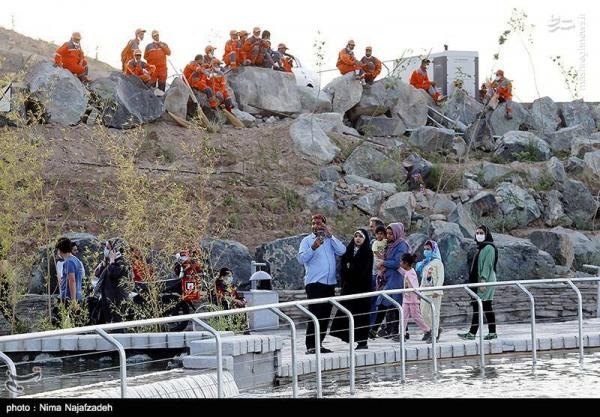 تصاویر| بزرگترین آبشار مصنوعی ایران