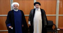 ببینید| لحظه تحویل دفتر ریاست جمهوری به رئیسی توسط روحانی