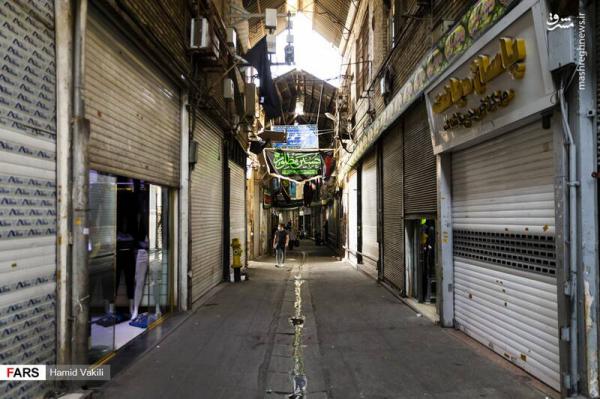 تصاویر| تعطیلی بازار تهران در پیک پنجم کرونا