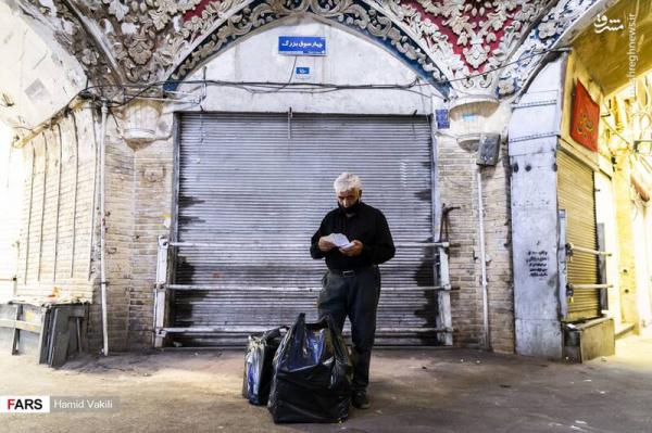 تصاویر| تعطیلی بازار تهران در پیک پنجم کرونا
