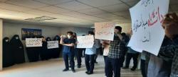 تجمع اعتراضی دانشجویان دانشگاه شهید چمران/ زلفی گل، پیام این تجمع دانشجویی را دریافت کند