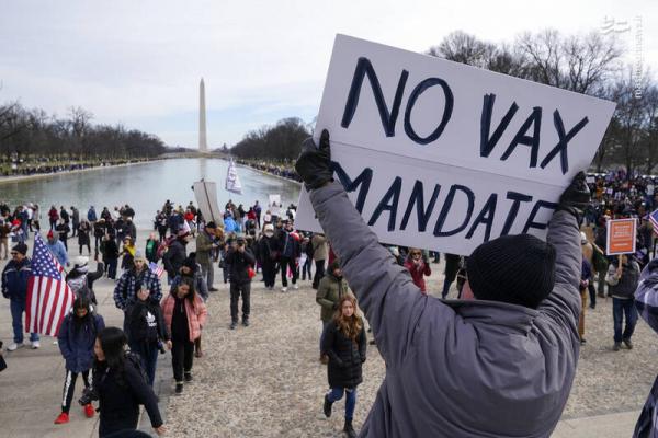 تصاویر| تجمع مردم آمریکا علیه واکسیناسیون