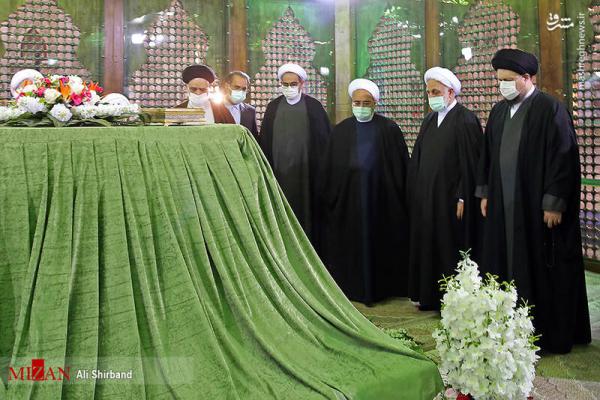 تصاویر| تجدید میثاق مسئولان عالی قضایی با آرمان‌های امام راحل