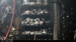 تصاویر| وقوع آتش‌سوزی در بازار تهران