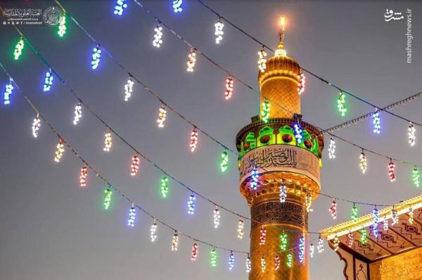 آذین بندی حرم علوی در آستانه ۱۳ رجب + عکس