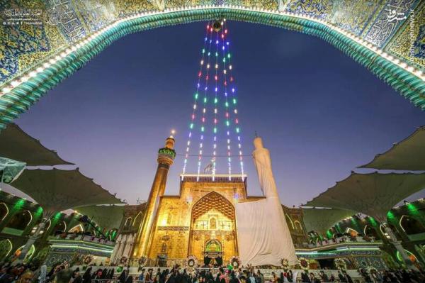 آذین بندی حرم علوی در آستانه ۱۳ رجب + عکس