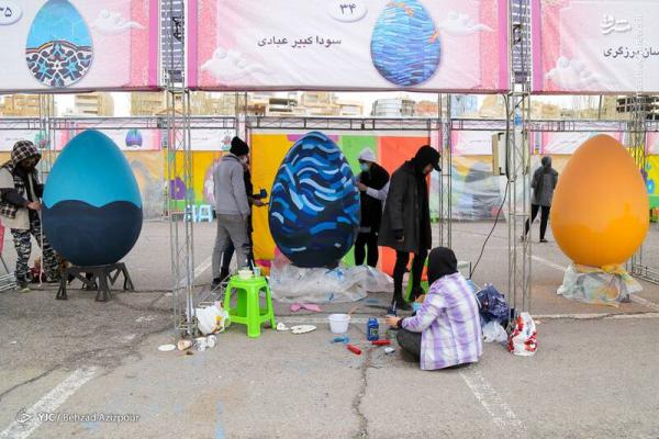 تصاویر| جشنواره نقاشی تخم‌مرغ‌های نوروز