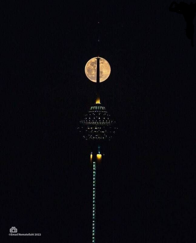 تصویری زیبا از آخرین ماه کامل قرن ۱۴ در تهران