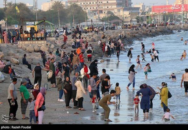 تصاویر| ساحل بندرعباس میزبان گردشگران نوروزی