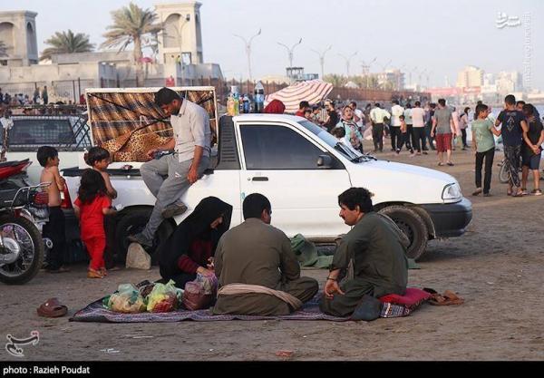 تصاویر| ساحل بندرعباس میزبان گردشگران نوروزی