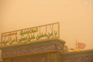 تصاویر| کربلا غرق در غبار