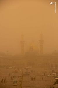 تصاویر| کربلا غرق در غبار