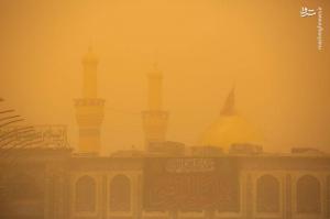 تصاویر| کربلا غرق در غبار