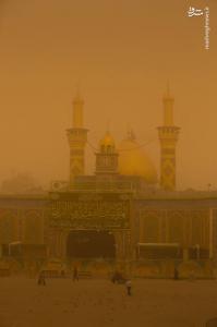 تصاویر| کربلا غرق در غبار