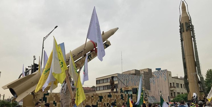  نمایش موشک‌ در راهپیمایی روز قدس ۱۴۰۱ 