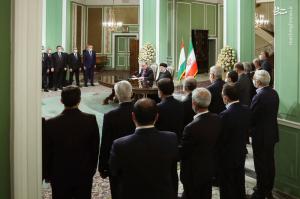تصاویر| نشست مطبوعاتی روسای جمهور ایران و تاجیکستان