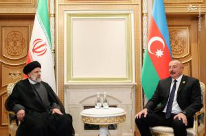 تصاویر| دیدار رئیسی و رئیس جمهور آذربایجان