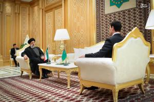 تصاویر| دیدار رئیسی با رئیس جمهور ترکمنستان