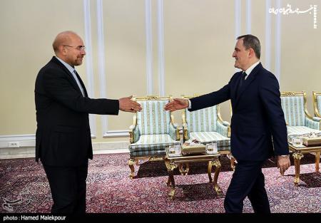 تصاویر| دیدار وزیر امور خارجه آذربایجان با قالیباف
