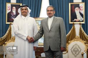 تصاویر| دیدار وزیر امور خارجه قطر با علی شمخانی