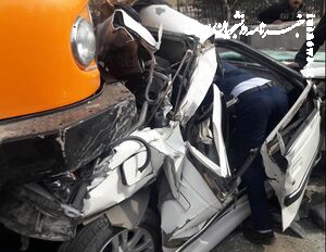 ۳ کشته در برخورد شاخ به شاخ کامیون با پژو