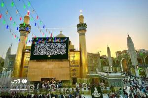 تصاویر| گل‌آرایی و چراغانی بارگاه ملکوتی امیرالمومنین(ع)