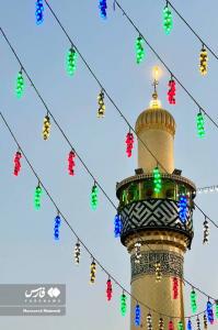 تصاویر| گل‌آرایی و چراغانی بارگاه ملکوتی امیرالمومنین(ع)
