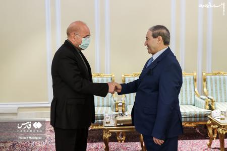 تصاویر| دیدار قالیباف با وزیرخارجه سوریه