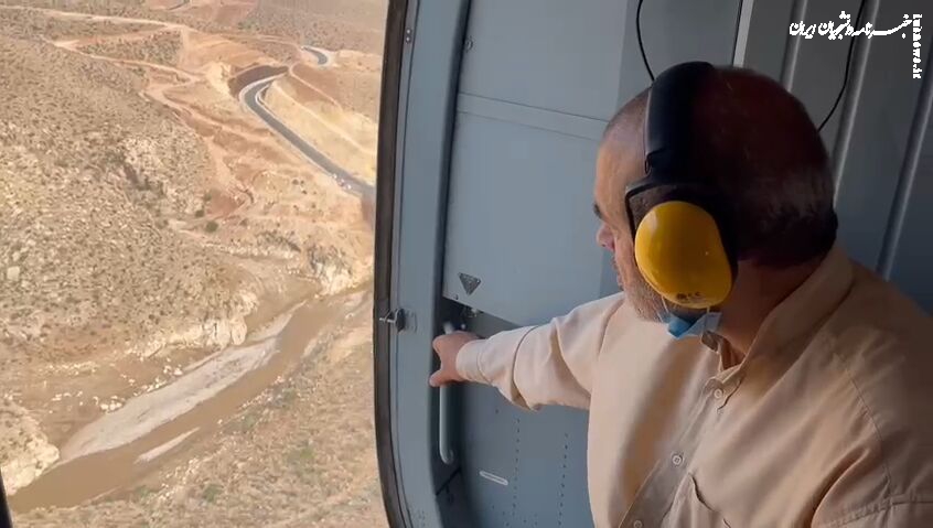  وزیر کشور از منطقه سیل زده استهبان بازدید هوایی کرد