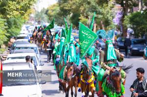 تصاویر| ورود نمادین کاروان امام حسین (ع) به کربلا
