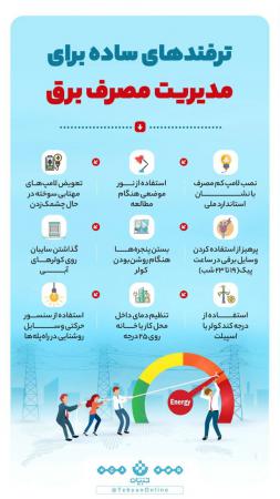 چند ترفند ساده در مدیریت مصرف برق