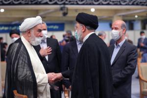 دیدار رئیس‌جمهور و اعضای هیئت دولت با رهبر انقلاب + عکس